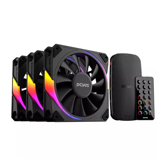 KIT COOLER 3 UNIDADES PCYES + CONTROLADORA PARA GABINETE  SANGUE 