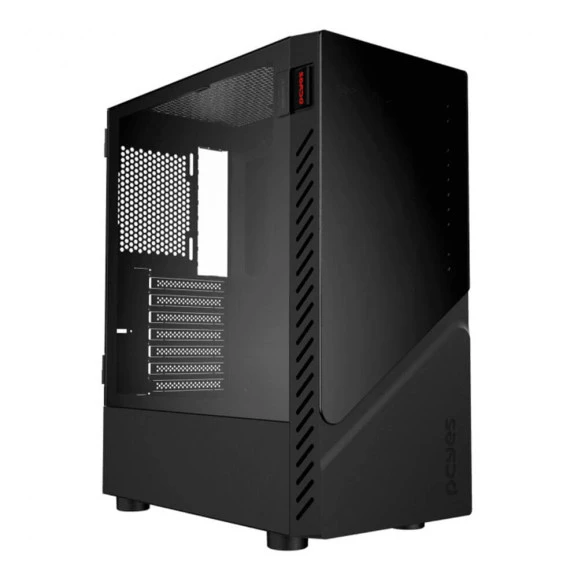 Gabinete gamer mid-tower Pcyes Set black Vulcan