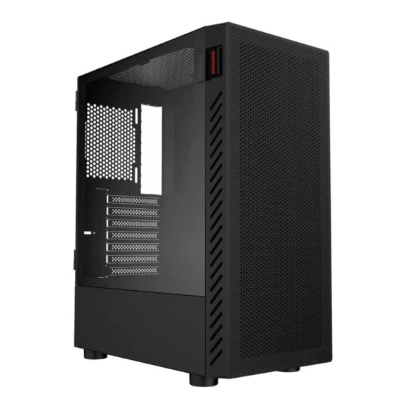 Gabinete gamer mid-tower Pcyes Bolter black Vulcan - GBBVPBR