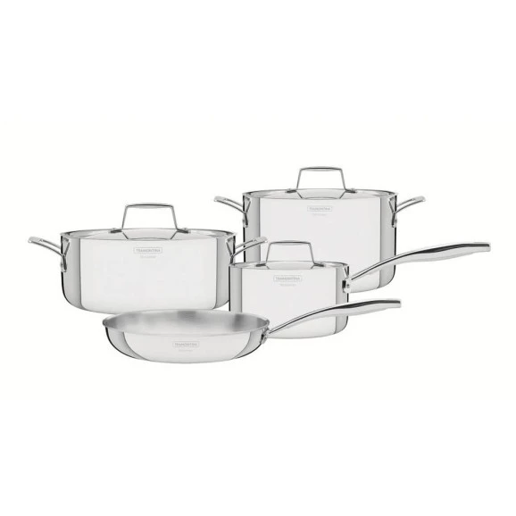 JOGO DE PANELA TRAMONTINA GRANO 4 PEÇAS ACO INOX
