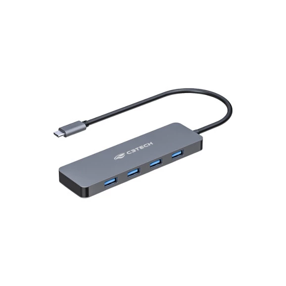 HUB C3TECH USB-C 4 PORTAS USB 3.0 HU-C330GY