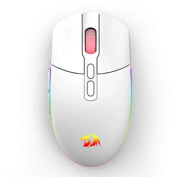 MOUSE GAMER REDRAGON M719 RGB INVANDER PRO BRANCO