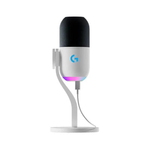 Microfone de mesa Logitech Yeti GX branco