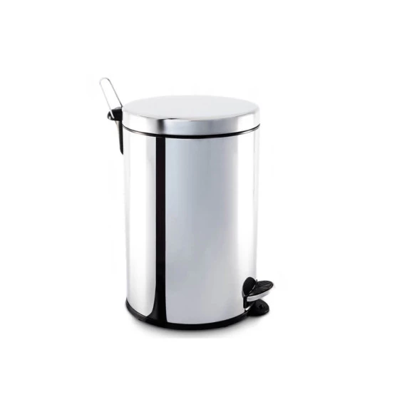 Lixeira Brinox 20L com pedal e balde linha Decorline inox