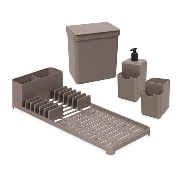 Conjunto organize sua pia Coza Single 4 peças warm gray