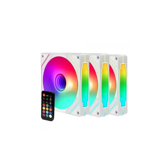 KIT COOLER FAN RGB 4 UNIDADES LIKETEC ENIGMA SNOW ARGB