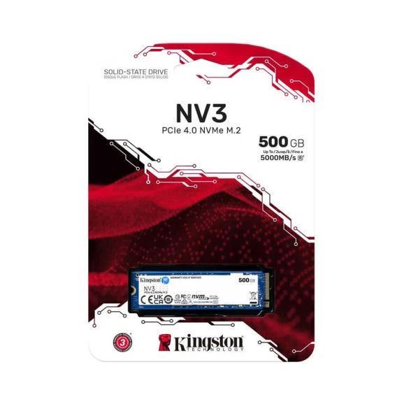 SSD 500GB M.2 2280 NV3 NVME PCIE 4.0 KINGSTON - SNV3S/500G