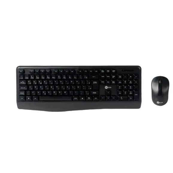 KIT TECLADO E MOUSE S/FIO LECOO KW211 PRET