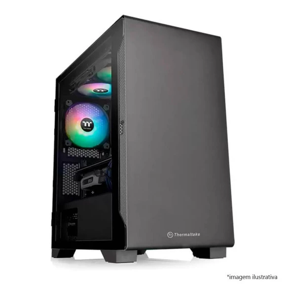 GABINETE THERMALTAKE GAMER S100TG TGLASS BLK 600W