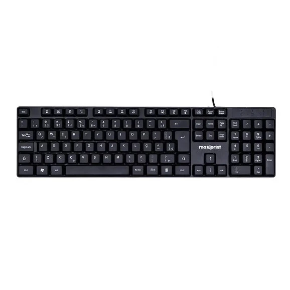 Teclado Maxprint OfficeEasy com fio USB 2.0 preto - 60000153