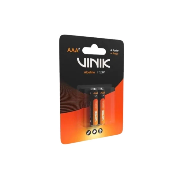 PILHA ALCALINA VINIK AAA PALITO 1,5V C/2- VP3AB2A
