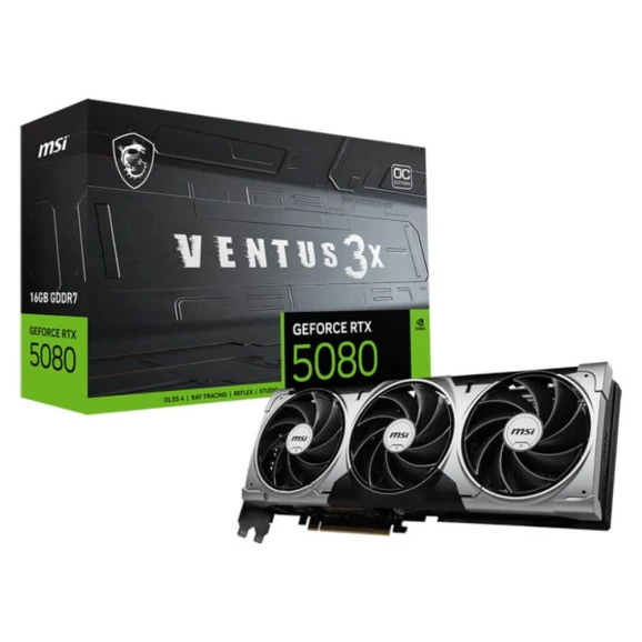 PLACA DE VÍDEO 16GB RTX 5080 MSI VENTUS 3X OC GDDR7