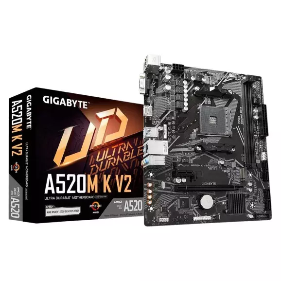 Placa MÃ£e AM4 Gigabyte Micro ATX A520M K V2 DDR4