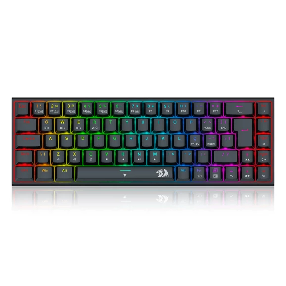 Teclado mecânico gamer Redragon Ryze Pro RGB - switch marrom