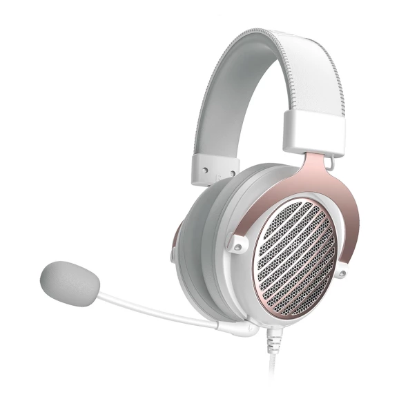 Fone de ouvido headset gamer Redragon Luna Lunar white - branco