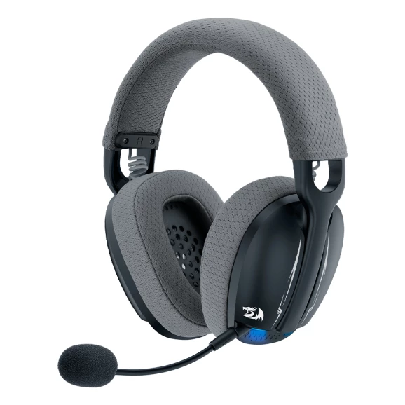 Fone de ouvido headset gamer Redragon Skuld Pro H878BG - preto