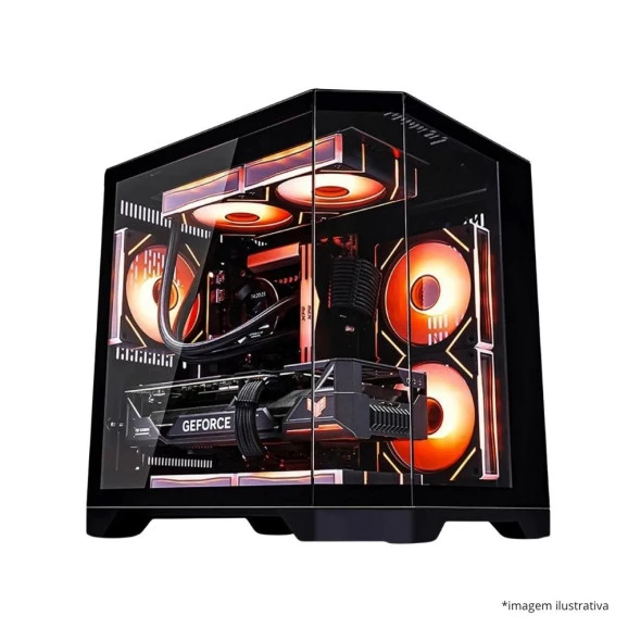 GABINETE GAMER LIKETEC IMPOSSIBLE DARK SEM FAN