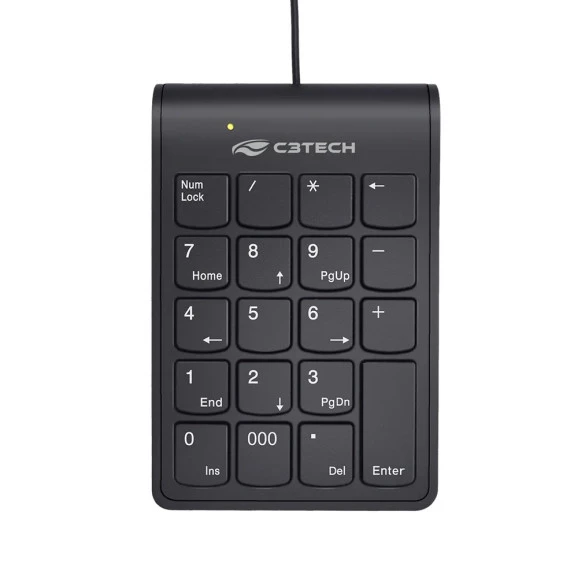 Teclado USB Numérico C3Tech KN-12BK Preto