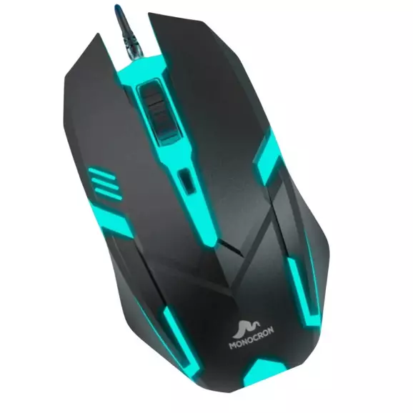 Mouse Gamer Com Fio MN810 Preto Dpi 1600 Monocron