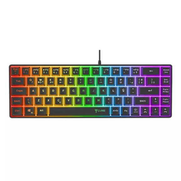 Teclado Clanm Axell Gamer 65% Membrana Backlight Preto