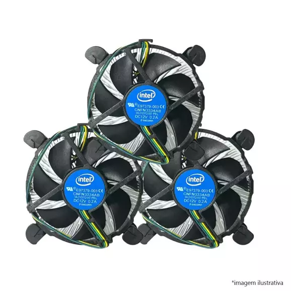 Kit com 10 unidades do cooler para processador Intel Lga 1156/1155/1150/1151 - I3 I5 I7