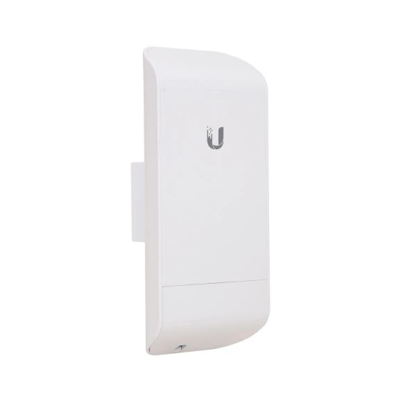 Vista Frontal do Access Point NanoStation Loco M5 Branco