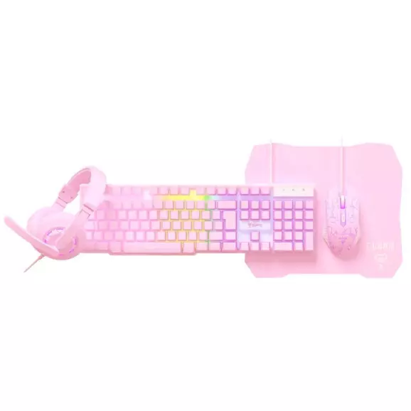 Kit gamer Nightmare Candy teclado mouse headset CL-CJ01-N