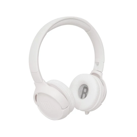 Visão Oblíqua do Fone de Ouvido JBL Tune 500 Branco