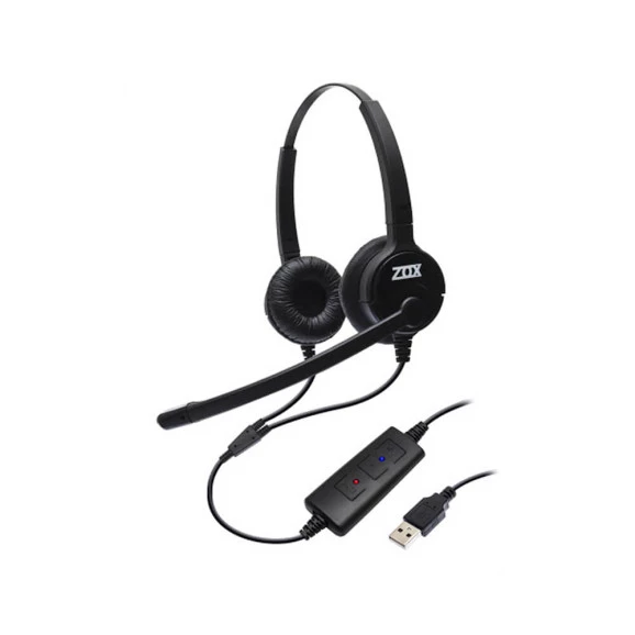 FONE DE OUVIDO HEADSET ZOX DH-80D DUPLO USB