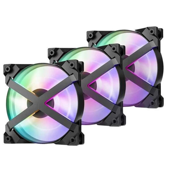 Kit Cooler Fan 3 unidades DEEPCOOL MF120 DP-GS-F12-AR-MF120GT-3P