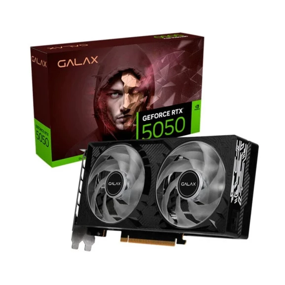 Placa de Vídeo GALAX GeForce RTX 5050 Black 1-Click OC GDDR6 - 55NSL8MHDCHD 
