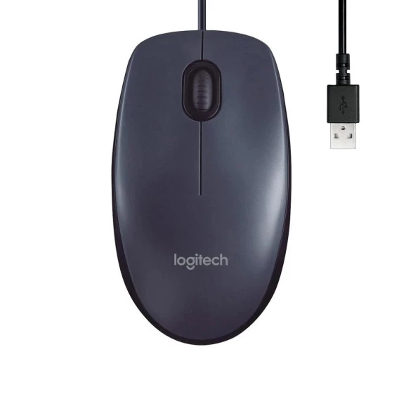 MOUSE USB LOGITECH OPTICO M90 PRETO - 910-007599 