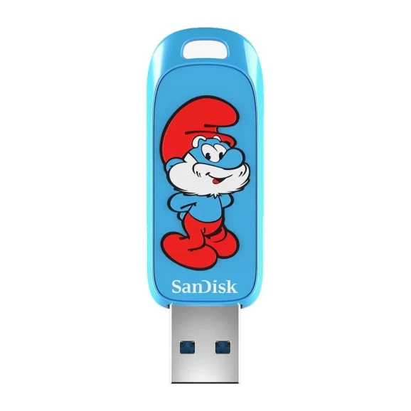 Pen Drive 128GB SanDisk USB 3.2 Papa Smurf Edition SDCZIS-128G