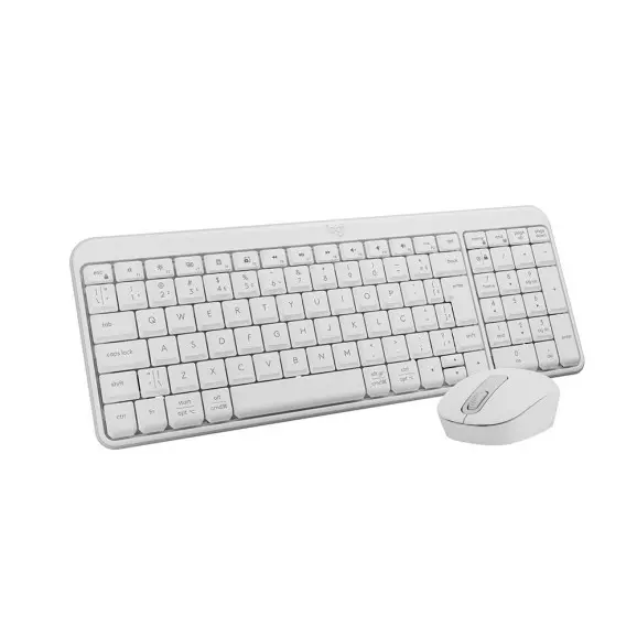 Kit teclado e mouse sem fio Logitech MK250 branco - 920-013517