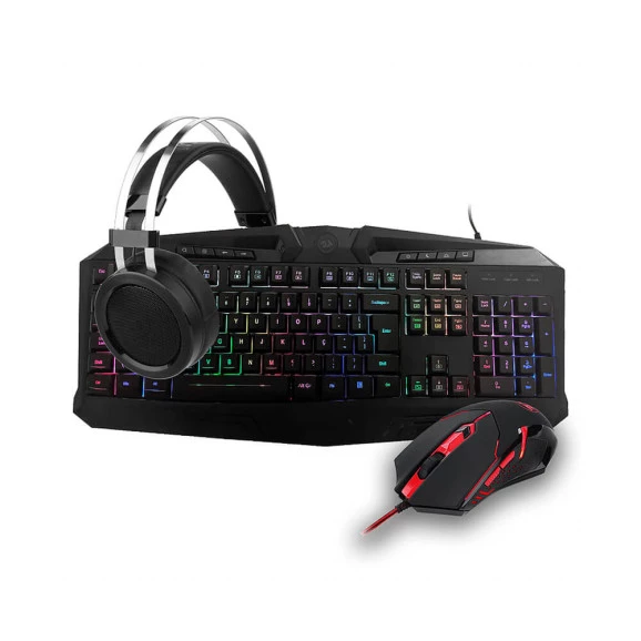 Kit gamer teclado, mouse e headset Redragon S112