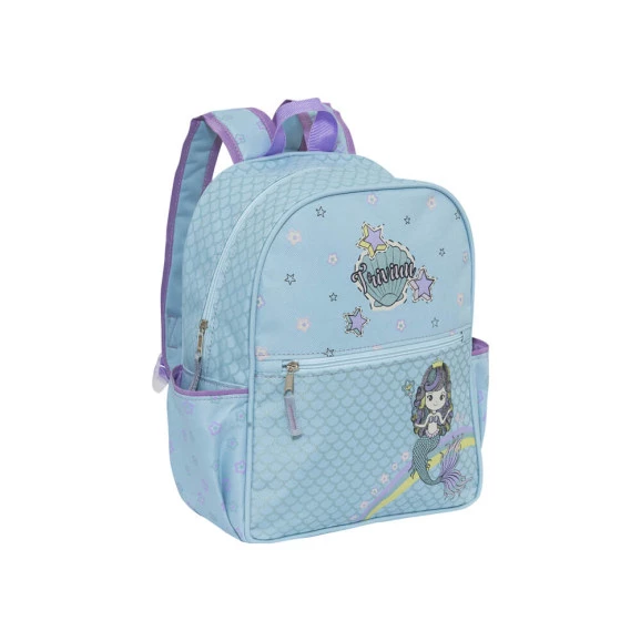 Mochila Infantil Triviun Sereia Azul Bebe para Tablet até 10 pol. 
