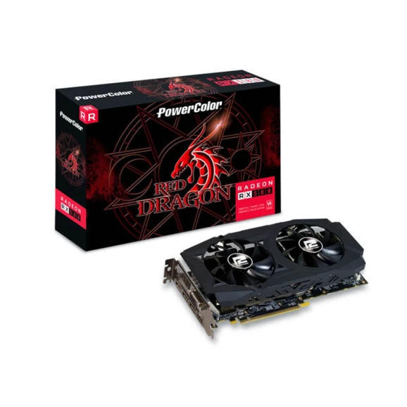 Placa de vídeo 8GB PCI EX Radeon Powercolor RX 580 DDR5 