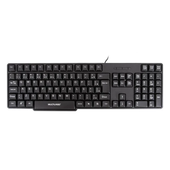 Teclado Slim Standard PS2 Preto TC225  Multilaser
