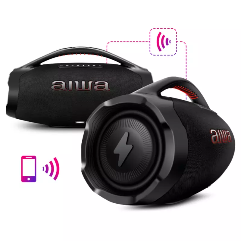 Caixa de Som Bluetooth AIWA Boombox AWS-BBS-01-B Preta