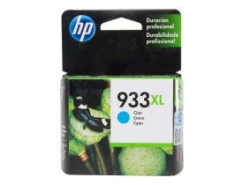 Parte Frontal da Embalagem Preta com Detalhes Verdes do Cartucho HP 933XL