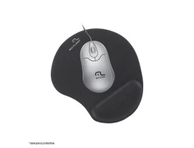 MOUSEPAD MULTILASER COM APOIO PARA PULSO EM GEL PRETO - AC024