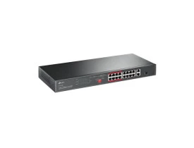 Switch Tp-Link 16 portas 10/100MBPS Fast POE+ 2P Gigabit E 1 SFP