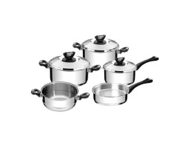 Jogo de Panela Tramontina Solar Baquelite 5 Peças Aço Inox 657200