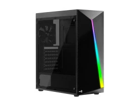 Gabinete Gamer Aerocool Shard Preto RGB ATX Lateral Acrílico