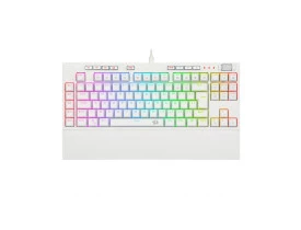 Visão superior Teclado Óptico Redragon Broadsword Pro Branco K588W PT-Brown RGB