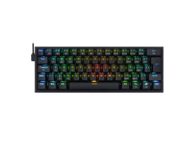 Teclado Mecânico Redragon K617 Fizz Pro Preto RGB Switch Marrom
