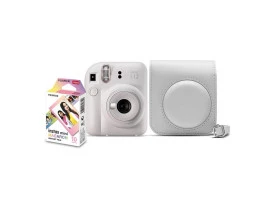Kit Câmera Instax Mini Fujifilm 12 Branca com Bolsa e 10 Filmes