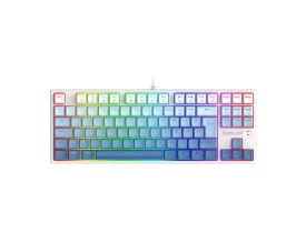 Teclado mecânico gamer Redragon Daksa branco e azul RGB
