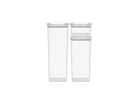 Conjunto 3 Potes Herméticos Coza Modo Cor Cristal
