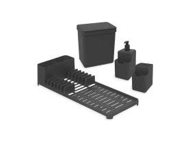  Conjunto organize sua pia Coza Single 4 peças preto